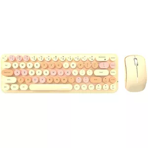 Klávesnica Wireless keyboard + mouse set MOFII Bean 2.4G (Milk Tea)