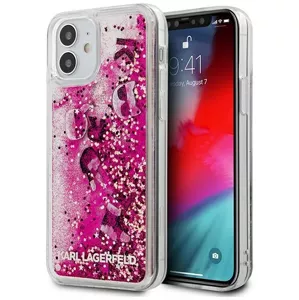 Kryt Karl Lagerfeld KLHCP12SROPI iPhone 12 mini 5,4" pink hardcase Glitter Charms (KLHCP12SROPI)