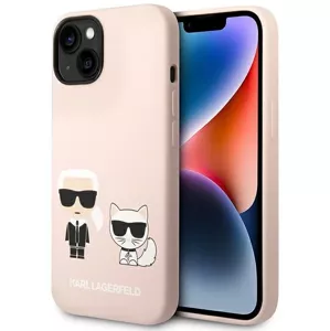 Kryt Karl Lagerfeld KLHMP14MSSKCI iPhone 14 Plus 6,7" hardcase light pink Silicone Karl & Choupette Magsafe (KLHMP14MSSKCI)