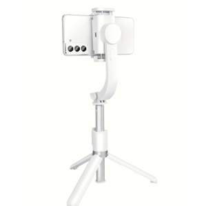 Selfie tyč so statívom a diaľkovým ovládaním Bluetooth Gimbal stabilizátor SSTR-L08 biely