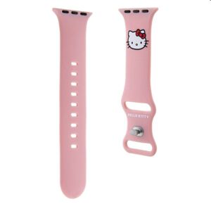 Hello Kitty Liquid Silicone Kitty Head Logo remienok pre Apple Watch 3840mm, ružový 57983116944