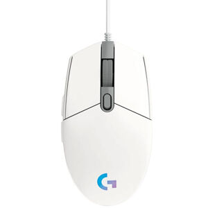 Herná myš Logitech G203 Lightsync, biela 910-005797