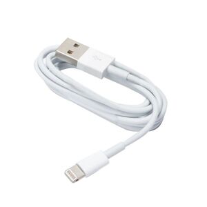 Dátový kábel lightning USB pre Apple iPhone 1m, 1A biely