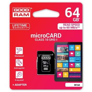 Pamäťová karta 64 GB microSDHC GOODRAM Class 10 UHS I + adapter