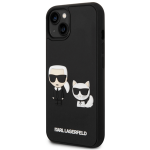 Kryt na Apple iPhone 14 Plus Karl Lagerfeld and Choupette 3D KLHCP14M3DRKCK čierne