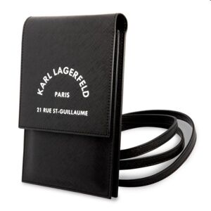 Karl Lagerfeld Saffiano Rue Saint Guillaume Wallet Phone Bag, black 57983109653