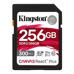 Kingston Canvas React Plus 256 GB SDXC UHS-II U3 V90, R300, W260 SDR2256GB