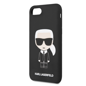 KLHCI8SLFKBK Karl Lagerfeld Full Body Silikonové Pouzdro pro iPhone 8/SE 2020 Black