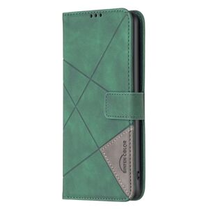 Knižkové puzdro Rhombus zelené – Motorola Edge 40 Neo