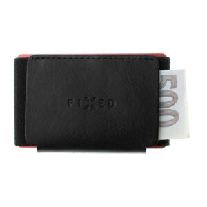 FIXED Smile Kožená peňaženka so smart trackerom, čierna FIXSM-STN2-BK