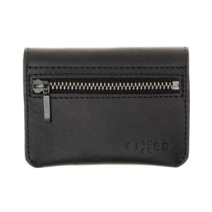 FIXED Smile Tripple Kožená peňaženka so smart trackerom, čierna FIXSM-TR2-BK