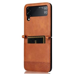 Kryt Retro Leather hnedý – Samsung Galaxy Z Flip 4