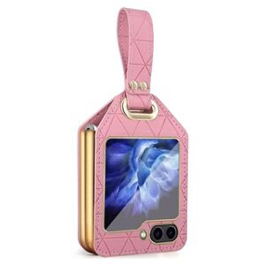 Kryt Strap Case ružový s ochranou na vonkajší displej – Samsung Galaxy Z Flip 5