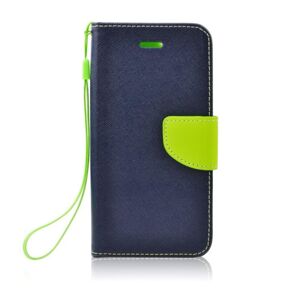 Puzdro Fancy Book modro-limetkové – LG K8 2018