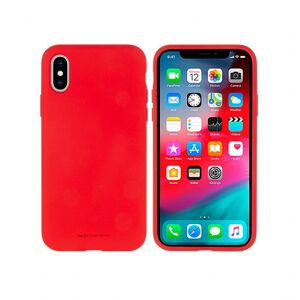 Silikónové puzdro na iPhone 12/12 Pro Mercury Silicone červené