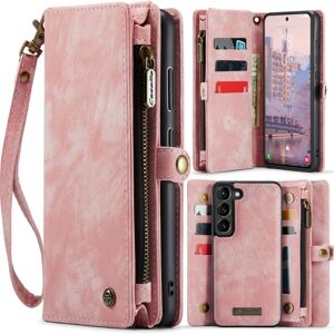 Multifunkčné peňaženkové puzdro CaseMe Detachable ružové – Samsung Galaxy S23