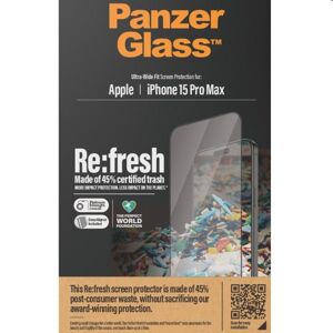 Ochranné sklo PanzerGlass Re:fresh UWF s aplikátorom pre Apple iPhone 15 Pro Max, čierne 2824
