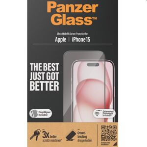 Ochranné sklo PanzerGlass UWF s aplikátorom pre Apple iPhone 15, čierne 2809