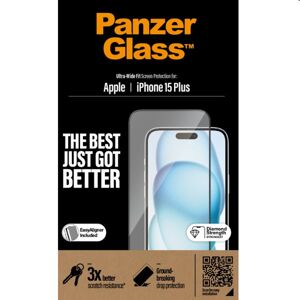 Ochranné sklo PanzerGlass UWF s aplikátorom pre Apple iPhone 15 Plus, čierne 2811