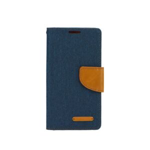 Puzdro Canvas Book case námornícka modrá – Huawei Mate 20 Lite