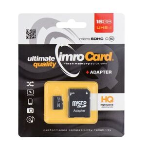Pamäťová karta microSD 16 GB  IMRO Class 10 + adaptér