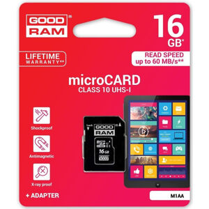 Pamäťová karta microSDHC 16GB Goodram s adaptérom