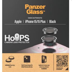 PanzerGlass Ochranný kryt objektívu fotoaparátu Hoops pre Apple iPhone 1515 Plus, čierna 1138