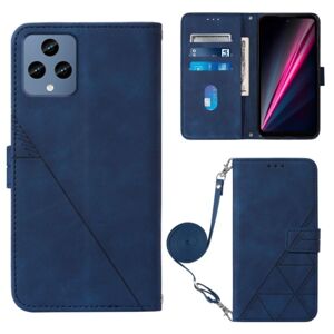 Peňaženkové puzdro Embossing Pattern Cross modré – T Phone / T Phone