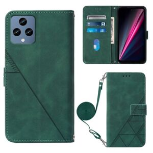 Peňaženkové puzdro Embossing Pattern Cross zelené – T Phone / T Phone