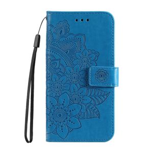 Peňaženkové puzdro Embossing Pattern Flowery Mandala modré – Xiaomi Redmi A3