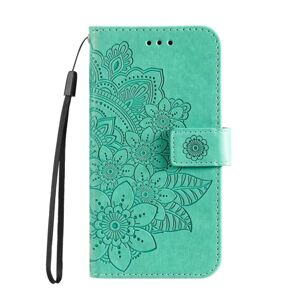 Peňaženkové puzdro Embossing Pattern Flowery Mandala zelené – Xiaomi Redmi A3