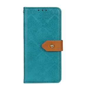 Peňaženkové puzdro Embossing Pattern Kvety modré – Xiaomi Poco F5 Pro