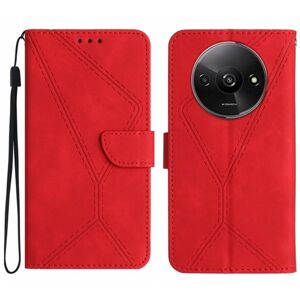 Peňaženkové puzdro Embossing Pattern Stitchy case červené – Xiaomi Redmi A3
