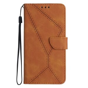 Peňaženkové puzdro Embossing Pattern Stitchy case hnedé – Samsung Galaxy Xcover 7