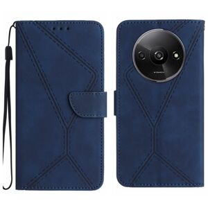 Peňaženkové puzdro Embossing Pattern Stitchy case modré – Xiaomi Redmi A3