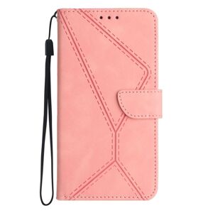 Peňaženkové puzdro Embossing Pattern Stitchy case ružové – Realme C67 4G