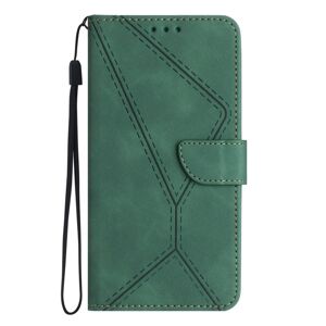 Peňaženkové puzdro Embossing Pattern Stitchy case zelené – Realme C67 4G