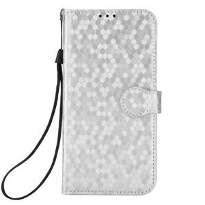 Peňaženkové puzdro Honeycomb Dot Texture Case strieborné – Samsung Galaxy A55 5G