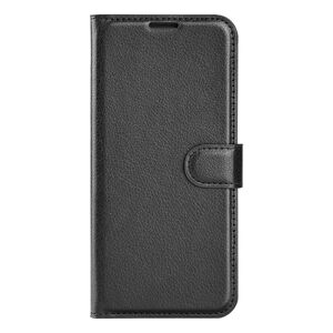 Peňaženkové puzdro Litchi čierne – OnePlus 10 Pro