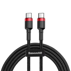 Dátový kábel Baseus Cafule USB-C/USB-C PD2.0 60W, 1m čierno-červený