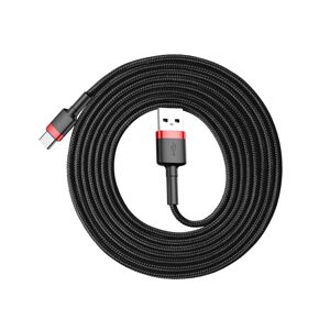 Dátový kábel Baseus Lightning Cafule USB/USB-C, opletený 2A, 2m čierno-červený