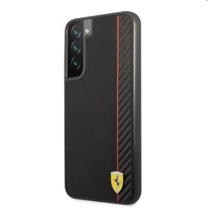 Puzdro Ferrari Smooth and Carbon Effect pre Samsung Galaxy S22 Plus, čierne 57983107863