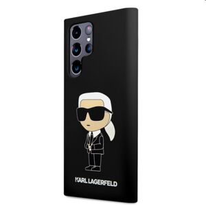 Puzdro Karl Lagerfeld Liquid Silicone Ikonik NFT pre Samsung Galaxy S23 Ultra, čierne 57983112892
