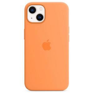 Silikónové puzdro na Apple iPhone 13 mini MagSafe oranžová