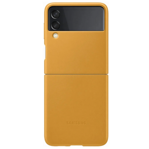 Puzdro na Samsung Galaxy Z Flip3 kožené Mustard žlté