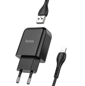 Nabíjačka Hoco 2A + kábel Lightning 8-pin 2A čierna