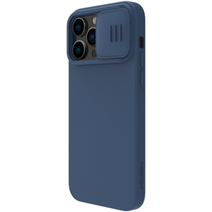Silikónové puzdro na Apple iPhone 14 Pro Max Nillkin CamShield Silky Magnetic modré