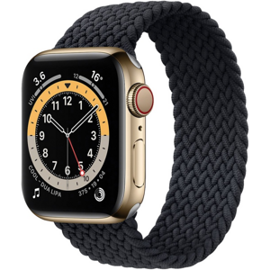 Náhradný remienok na Apple Watch 42/44/45/49mm COTECi Nylon Braided Strap 170 mm Black