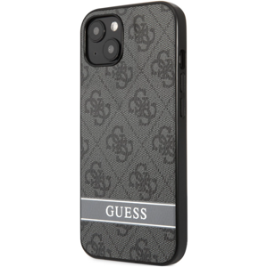 Plastové puzdro Guess na Apple iPhone 13 Mini GUHCP13SP4SNK PU 4G Stripe čierne