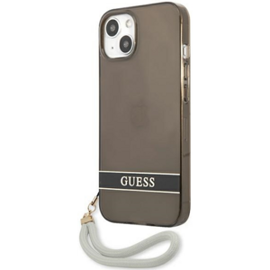 Plastové puzdro Guess na Apple iPhone 13 GUHCP13MHTSGSK Translucent Stap čierne